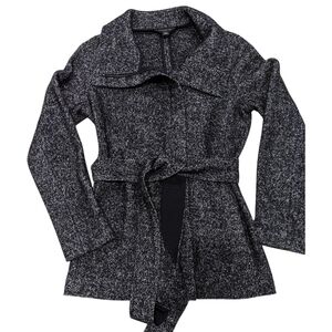 Ann Taylor Collared Or Funnel Neck Asymmetric Jacket PETITE XS